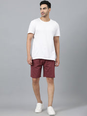 Kotty Men Maroon Mid-Rise Regular Shorts