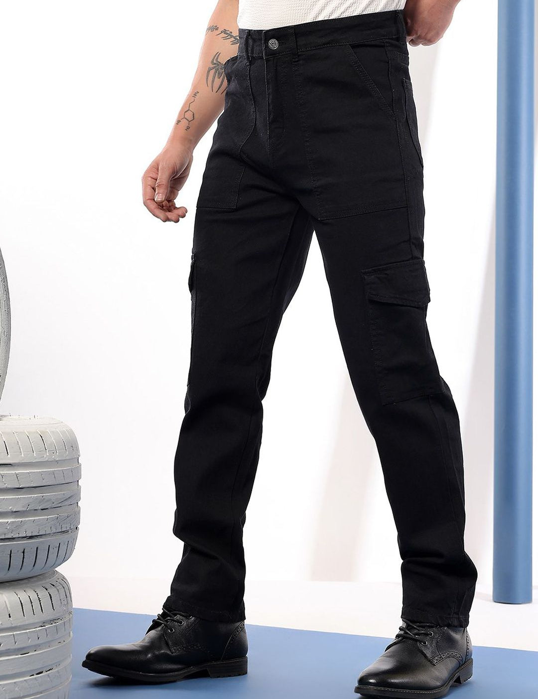 Kotty Men Comfort Regular Fit Mid-Rise Stretchable Jeans