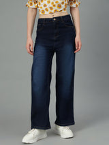 Kotty Women Straight Fit Low-Rise Light Fade Stretchable Jeans