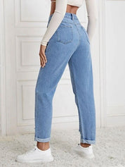 Kotty Women Blue High-Rise Highly Distressed Jeans