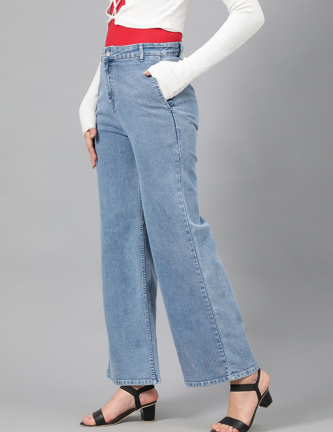 Kotty Women Blue Jean Mid-Rise Stretchable Jeans