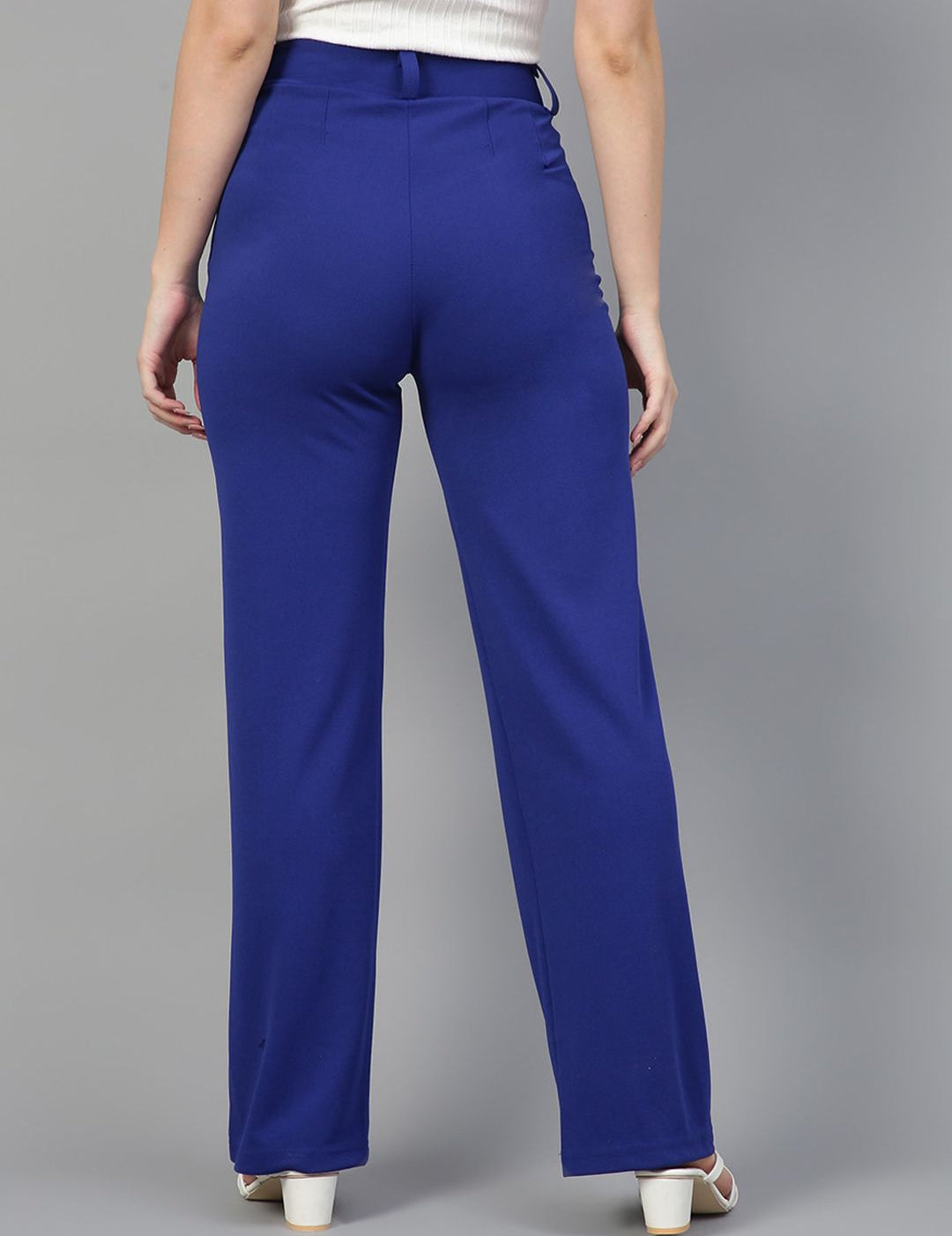 Kotty Women Pack Of 2 Relaxed Straight Leg Fit High-Rise Easy Wash Trousers