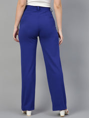 Kotty Women Pack Of 2 Relaxed Straight Leg Fit High-Rise Easy Wash Trousers