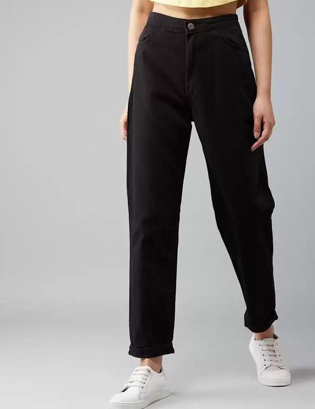 Kotty Women Straight Fit High-Rise Cotton Stretchable Jeans