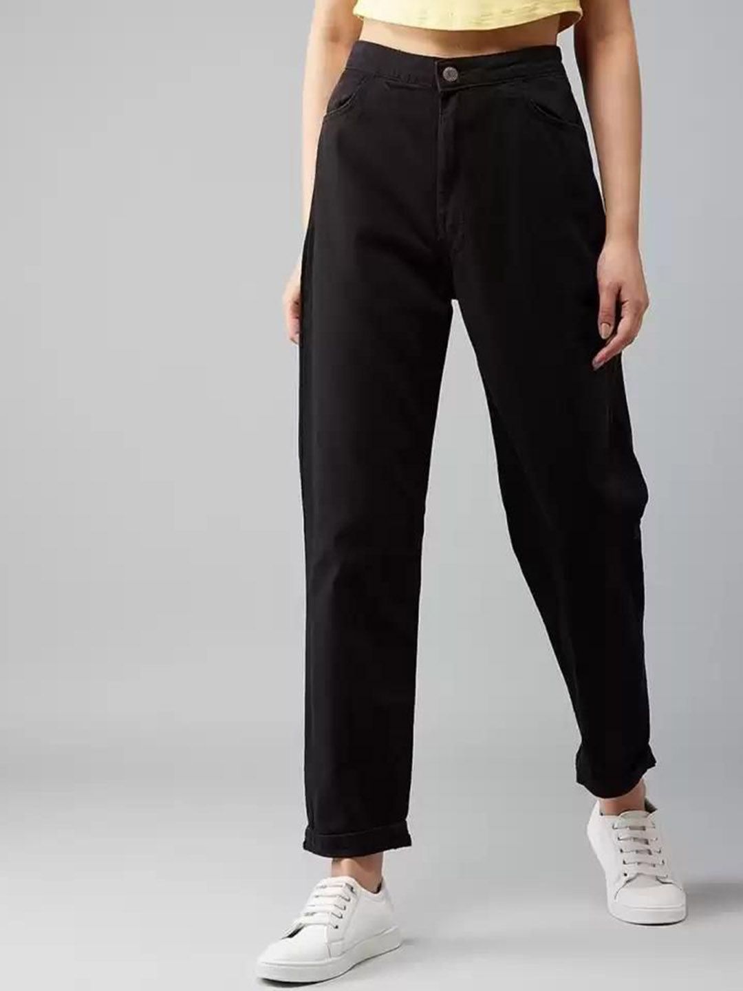 Kotty Women Straight Fit High-Rise Cotton Stretchable Jeans