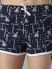 Kotty Women Conversational Printed Regular Fit Low-Rise Hot Pants Shorts