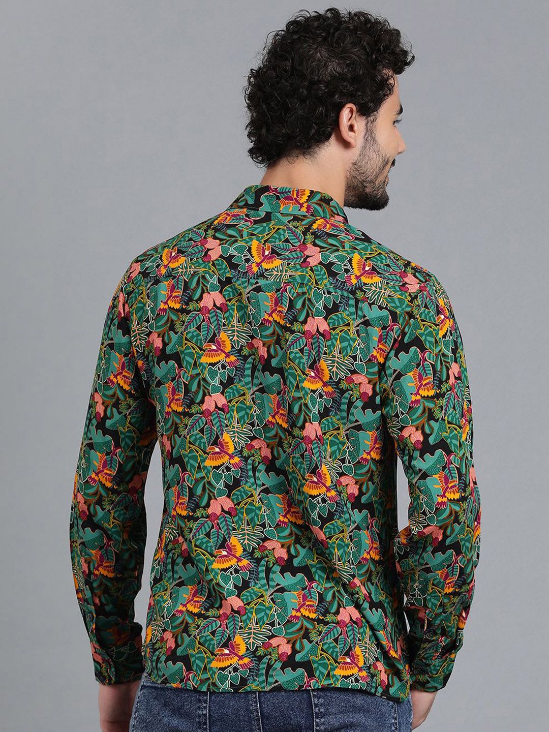 Kotty New Relaxed Fit Floral Printed Spread Collar Casual Shirt