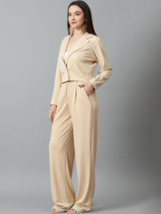 KOTTY BIZwear Basics Notched Lapel Collar Coat & Trousers