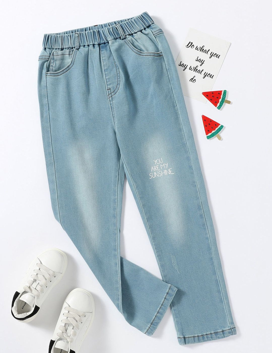 Kotty Girls Blue Mid Waist Jeans