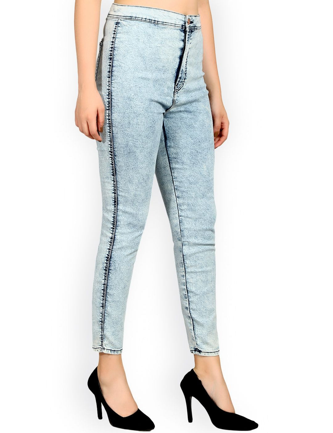 Kotty Women Blue Skinny Fit High-Rise Clean Look Jeans
