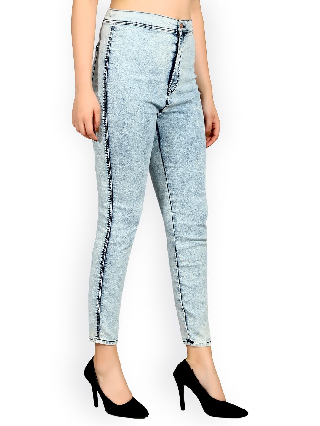 Kotty Women Blue Skinny Fit High-Rise Clean Look Jeans