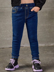 Kotty Girls Mid-Rise Clean Look Stretchable Cropped Jeans