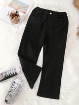 Kotty Girls Jean Fit Mid-Rise Stretchable Wide Leg  Jeans