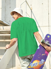 Kotty Green Regular Fit Cotton Casual T-Shirt