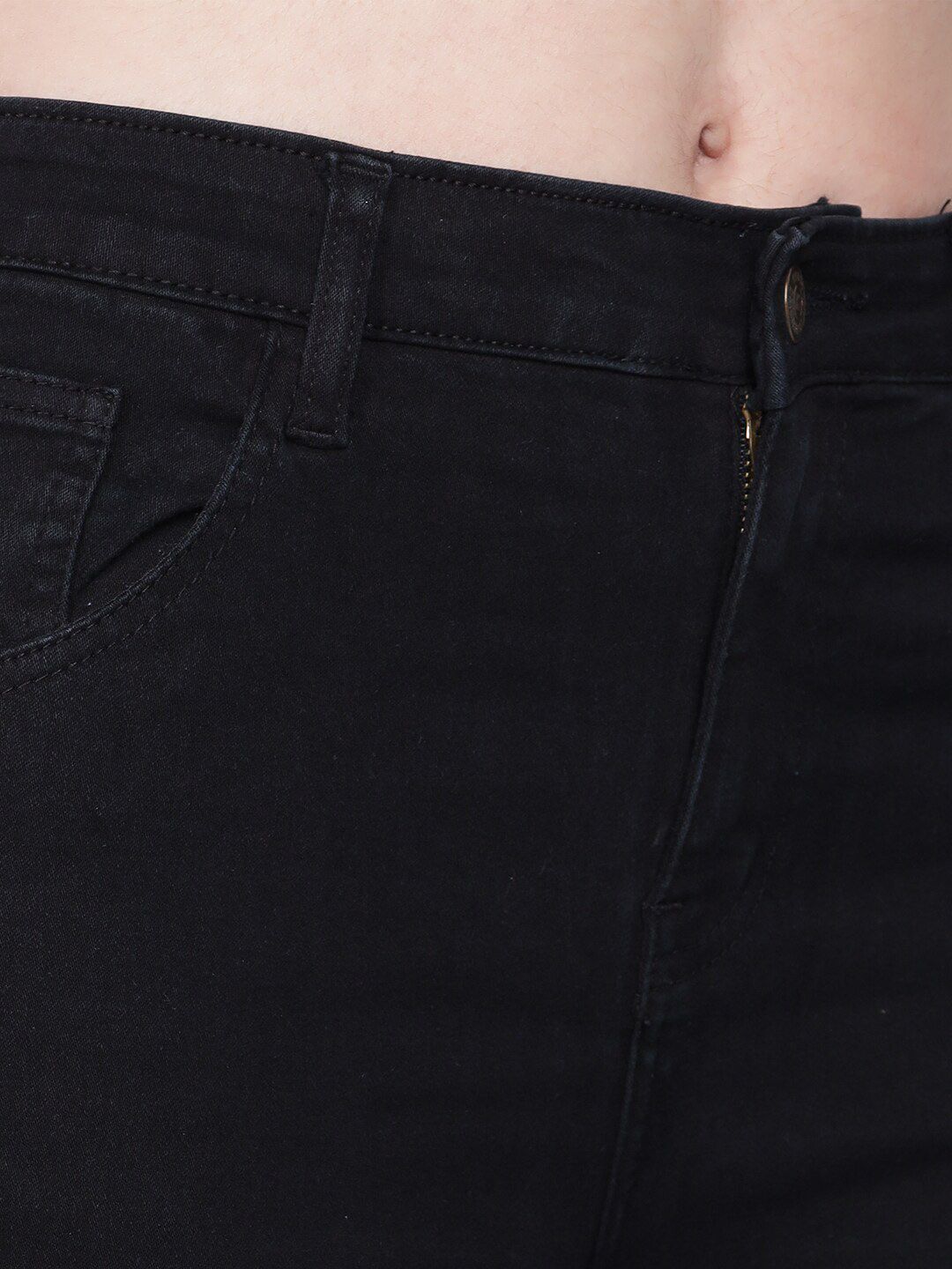 Kotty Women Blue Flared High-Rise Slash Knee Jeans