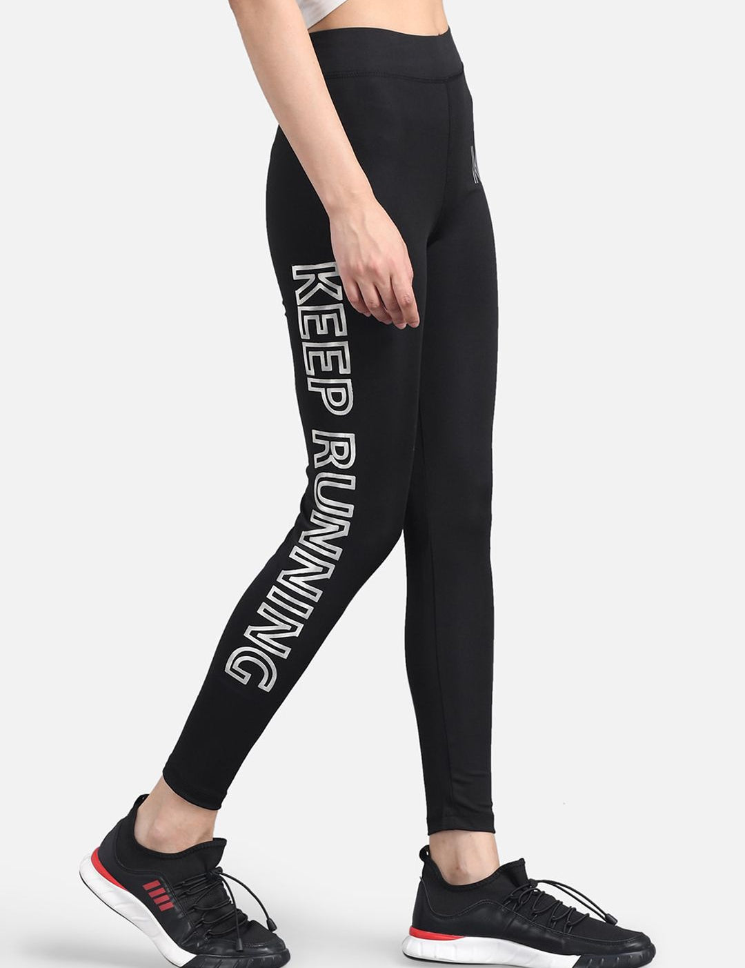 Kotty Women Black & White Printed Tights