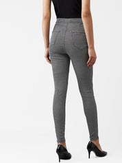 Kotty Women Black & White Skinny Fit High-Rise Clean Look Jeans
