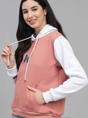 Kotty Women Multicoloured Butterfly Printed Hooded Sweatshirt