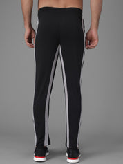 Kotty Men Black And White Striped Track Pant