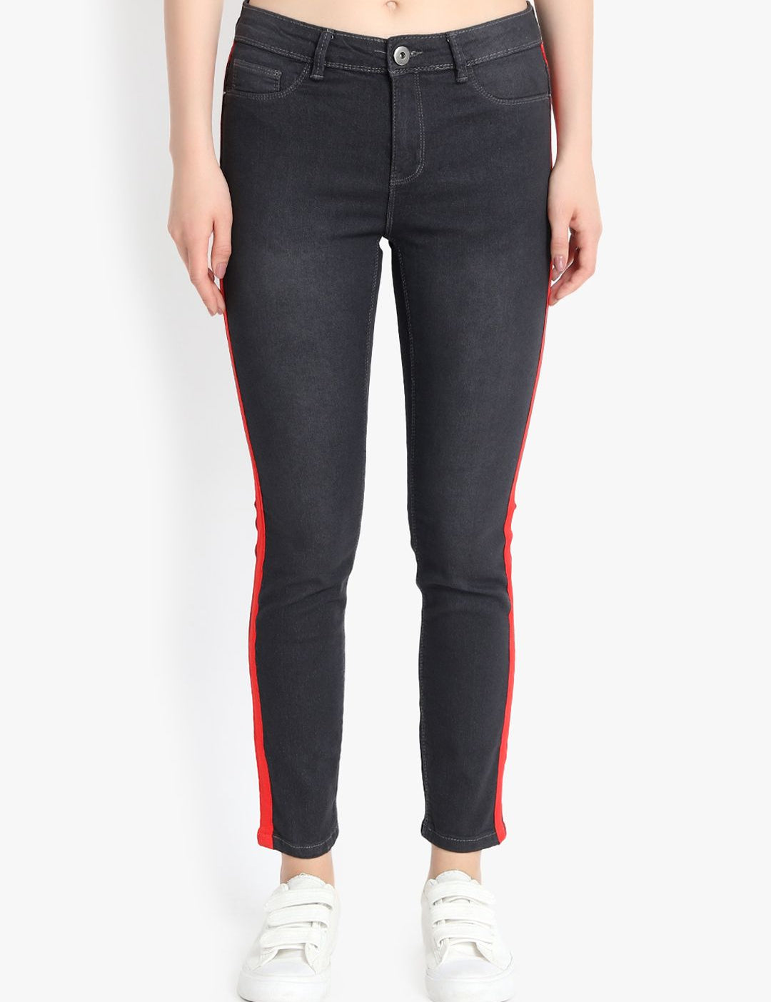 Kotty Women Black Skinny Fit High-Rise Clean Look Jeans