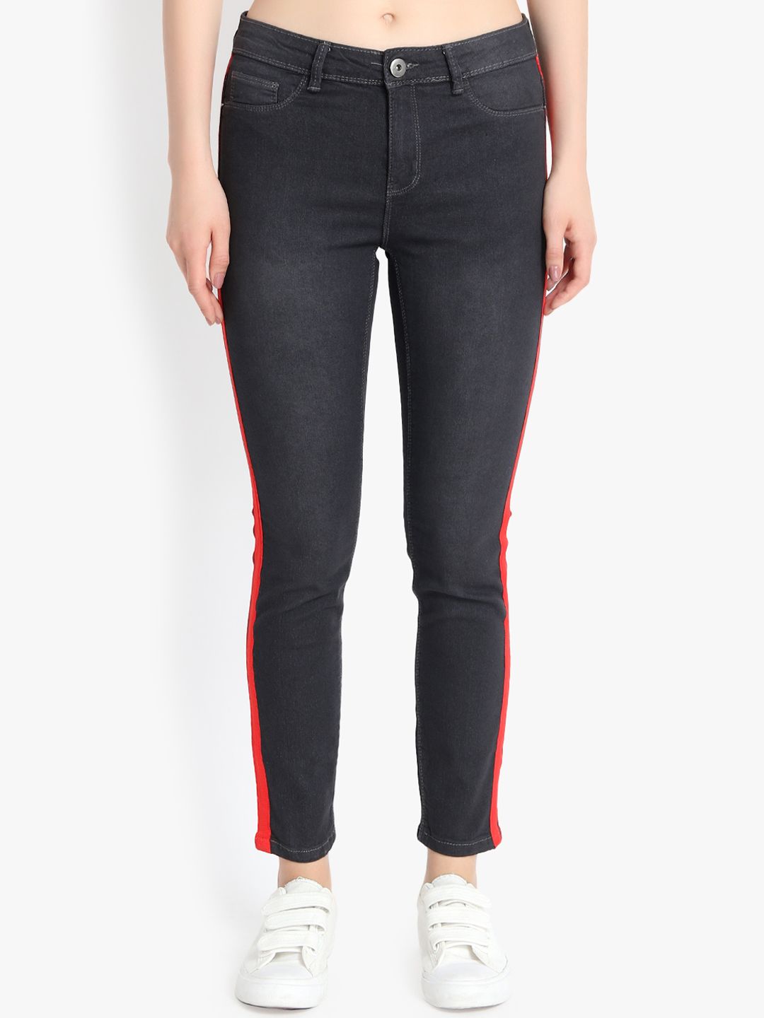 Kotty Women Black Skinny Fit High-Rise Clean Look Jeans