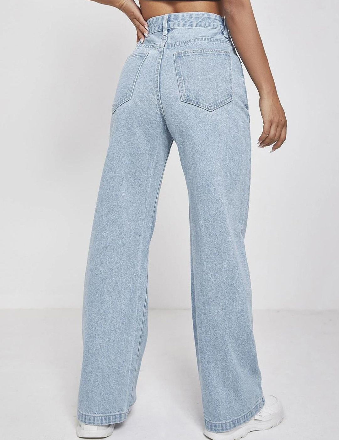 Kotty Women Jean Straight Fit High-Rise Clean Look Stretchable Jeans