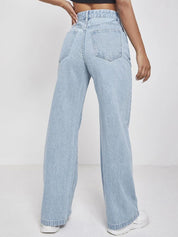 Kotty Women Jean Straight Fit High-Rise Clean Look Stretchable Jeans