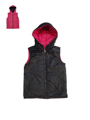 Kotty Boys Pink Black Reversible Puffer Jacket