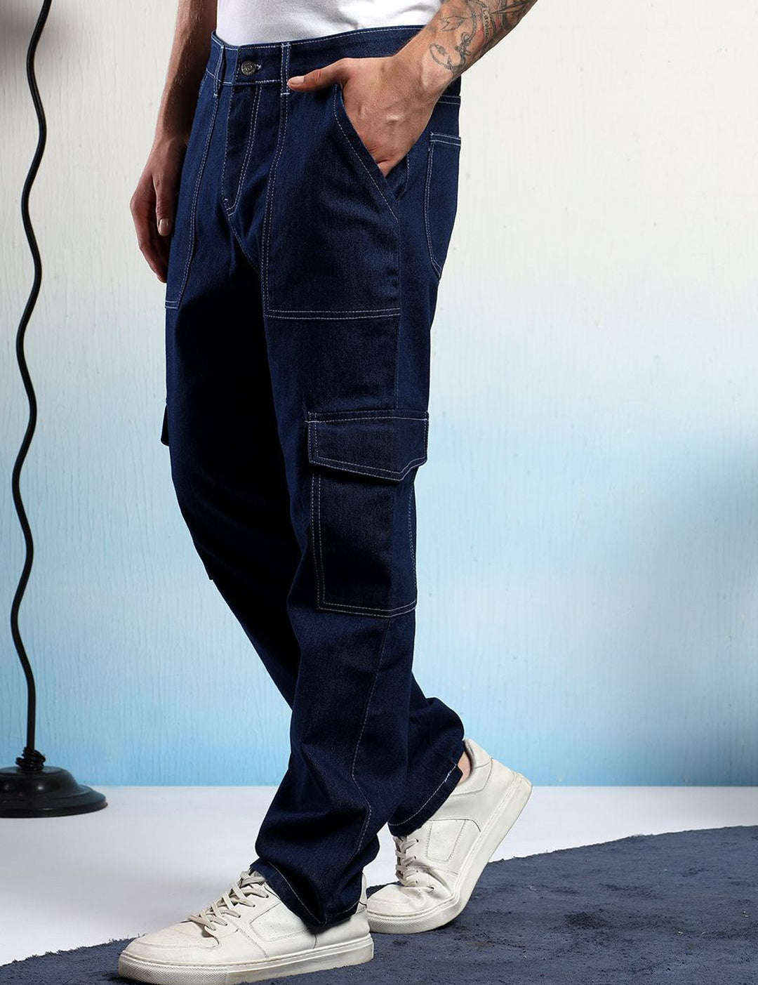 Kotty Men Straight Fit Low-Rise Stretchable Jeans