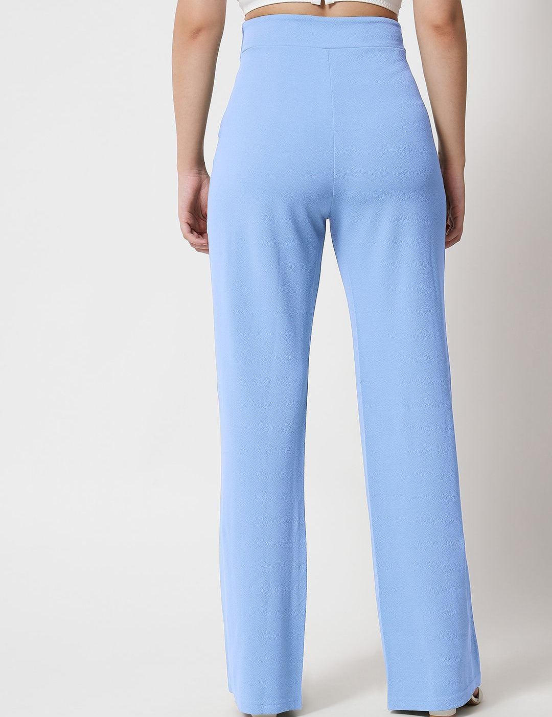 Kotty Women Pack Of 2 Relaxed Straight Leg Straight Fit High-Rise Trousers