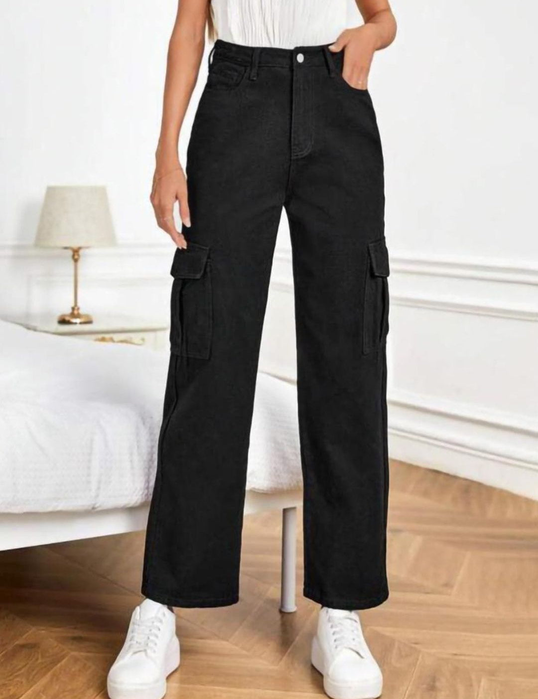 Kotty Women Jean Straight Fit High-Rise Clean Look Cropped Stretchable Jeans