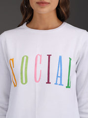 Kotty Women White Sweatshirt