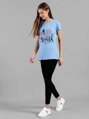 Kotty Typography Printed  Round Neck T-shirt