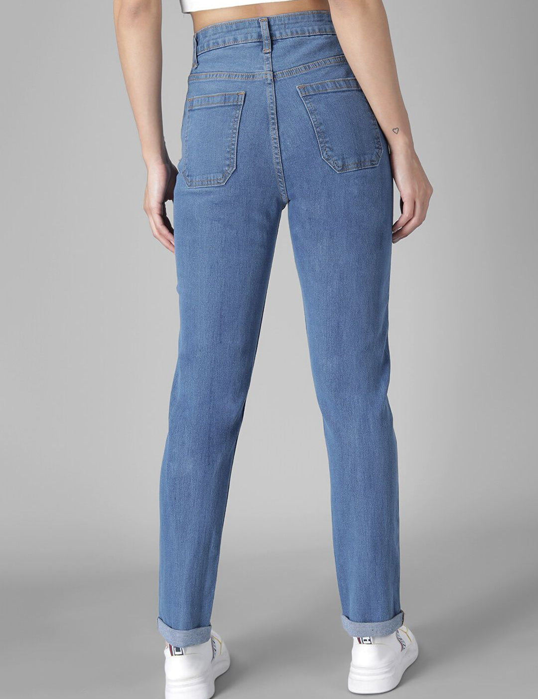 Kotty Women Blue Skinny Fit High-Rise Mildly Distressed Jeans