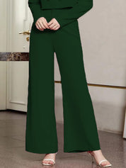 KOTTY BIZwear Basics Women Relaxed Straight Leg Straight Fit High-Rise Easy Wash Trousers