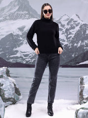 Kotty Women High Neck Pullover Sweater