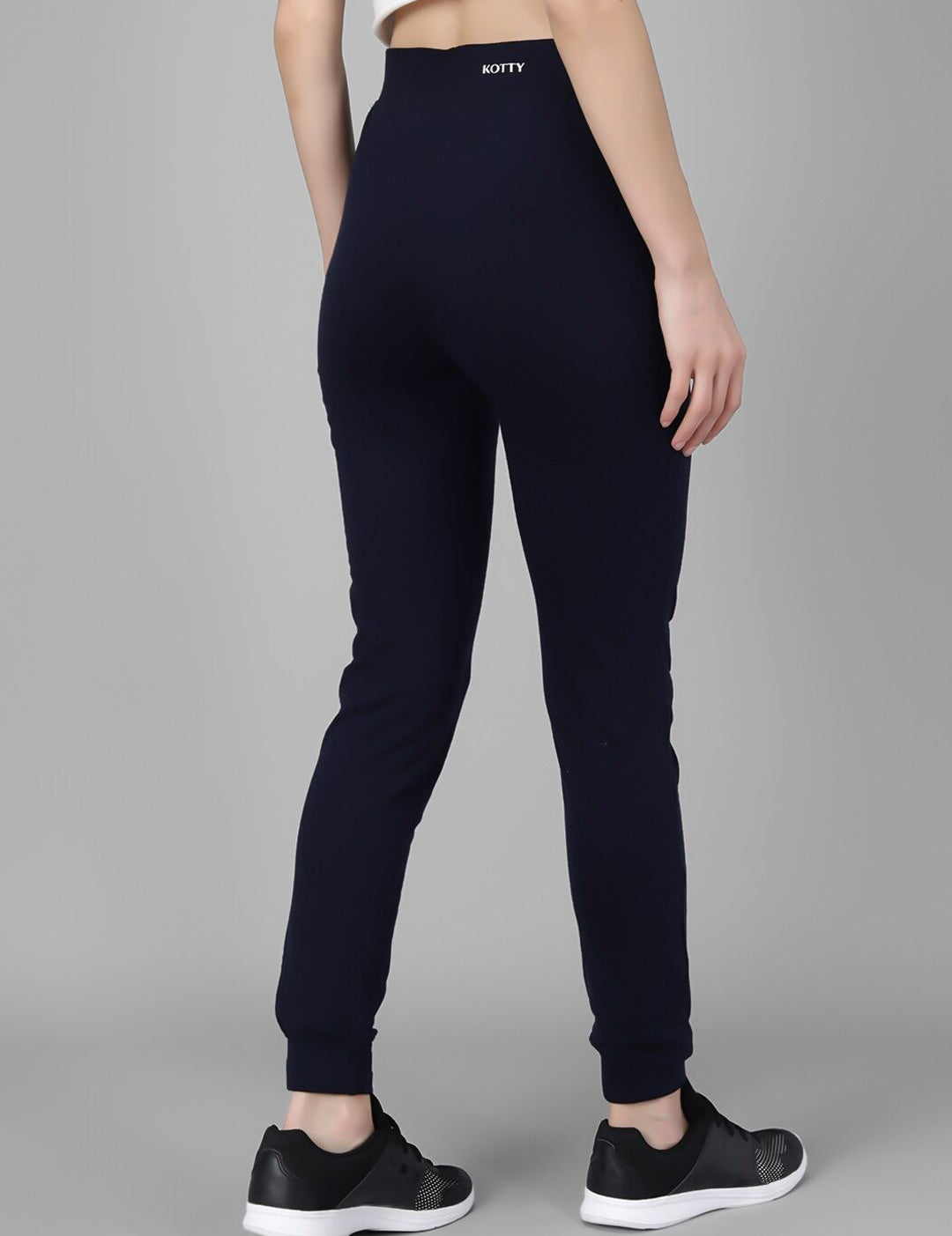 Kotty Women Navy Blue & White Printed Joggers