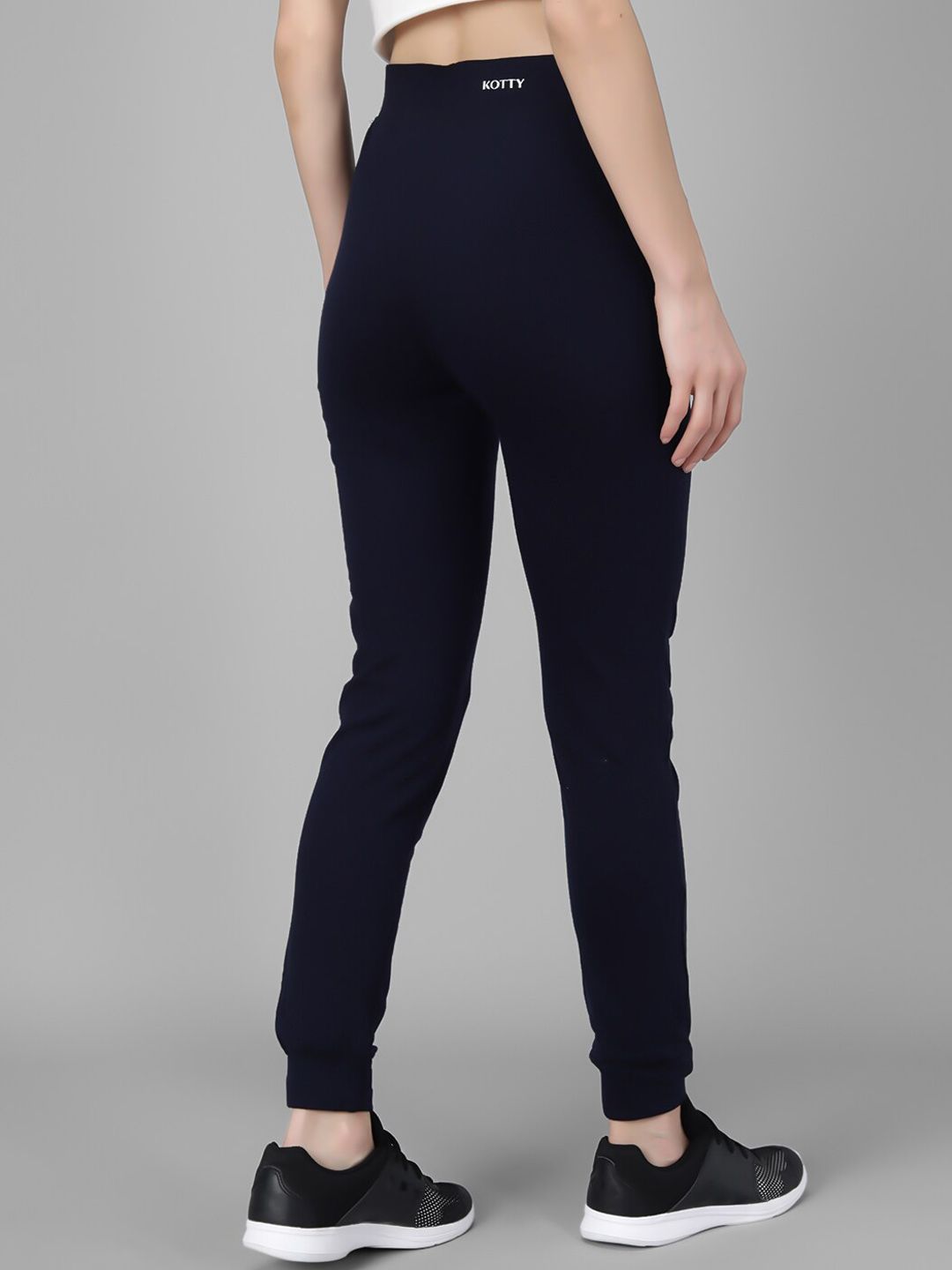 Kotty Women Navy Blue & White Printed Joggers