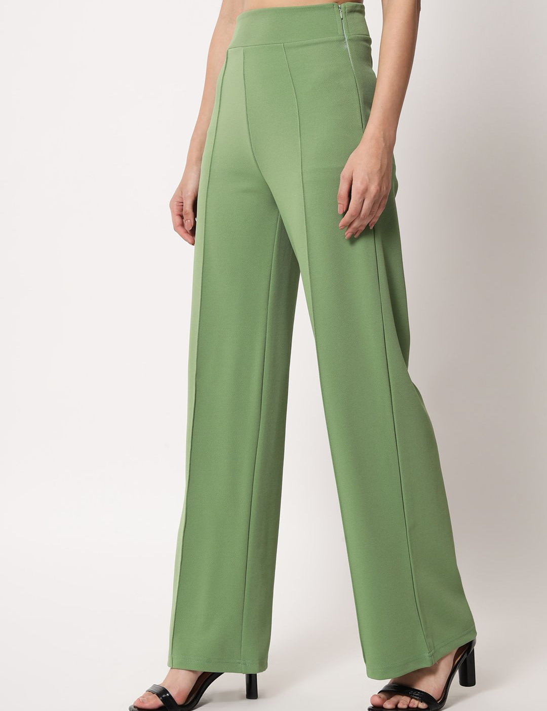 Kotty Women Pack Of 2 Relaxed Straight Leg Fit High-Rise Easy Wash Trousers