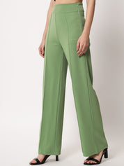 Kotty Women Pack Of 2 Relaxed Straight Leg Fit High-Rise Easy Wash Trousers