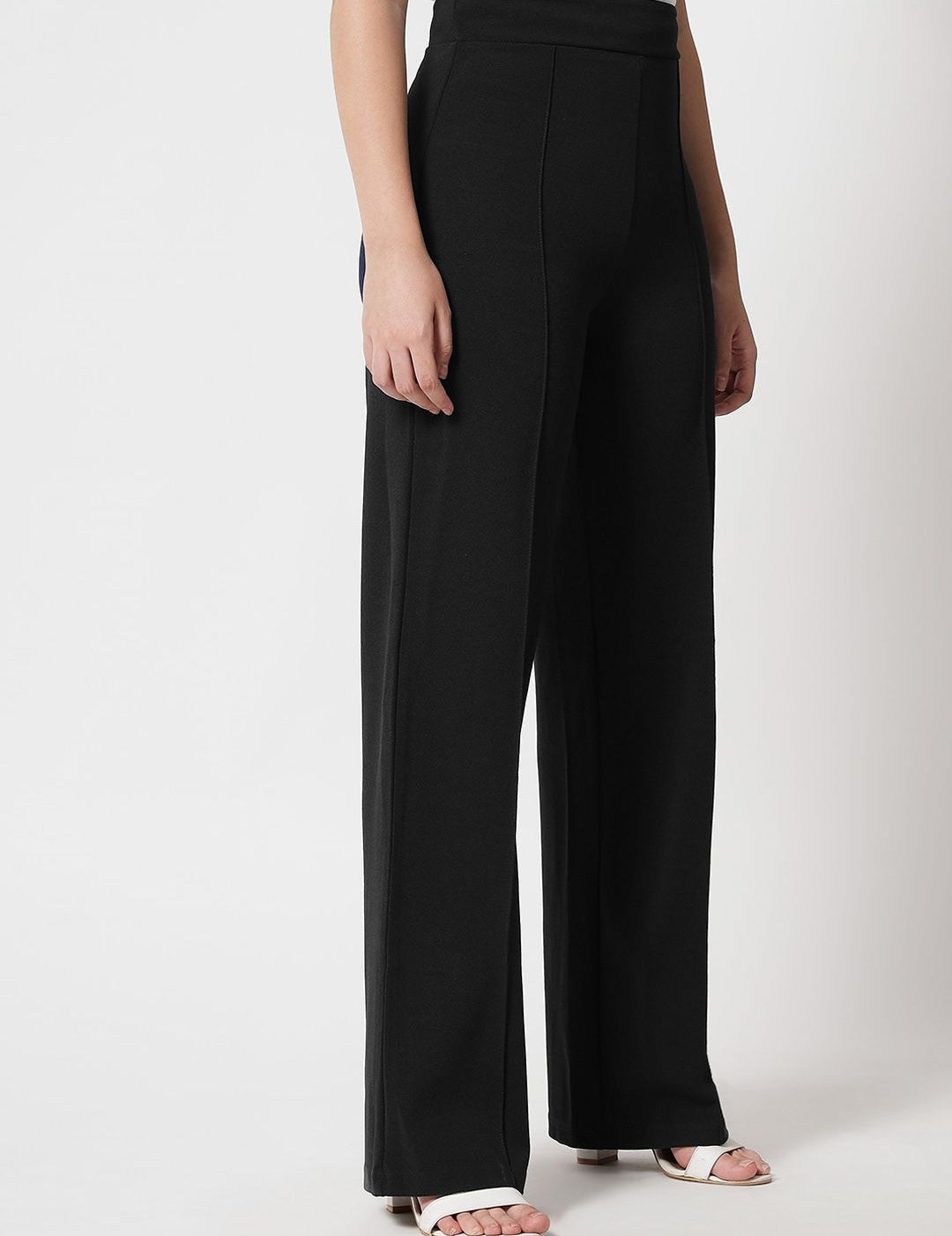 Kotty Women Pack Of 2 Straight Fit High-Rise Easy Wash Trousers