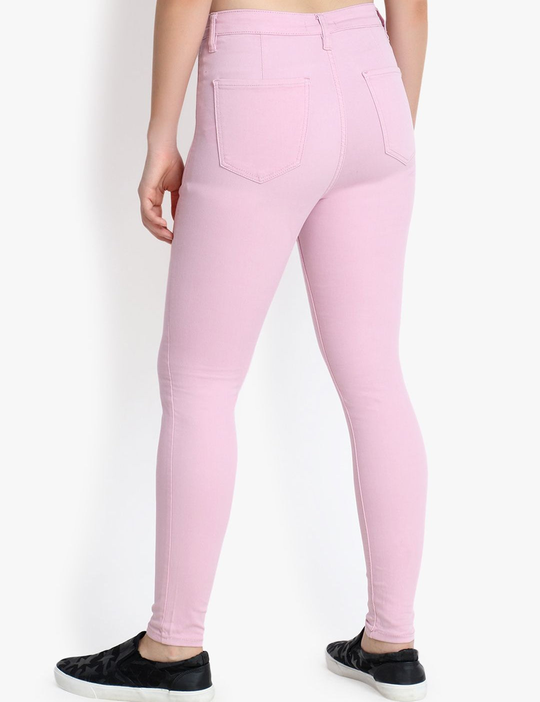 Kotty Women Pink Skinny Fit High-Rise Clean Look Stretchable Jeans