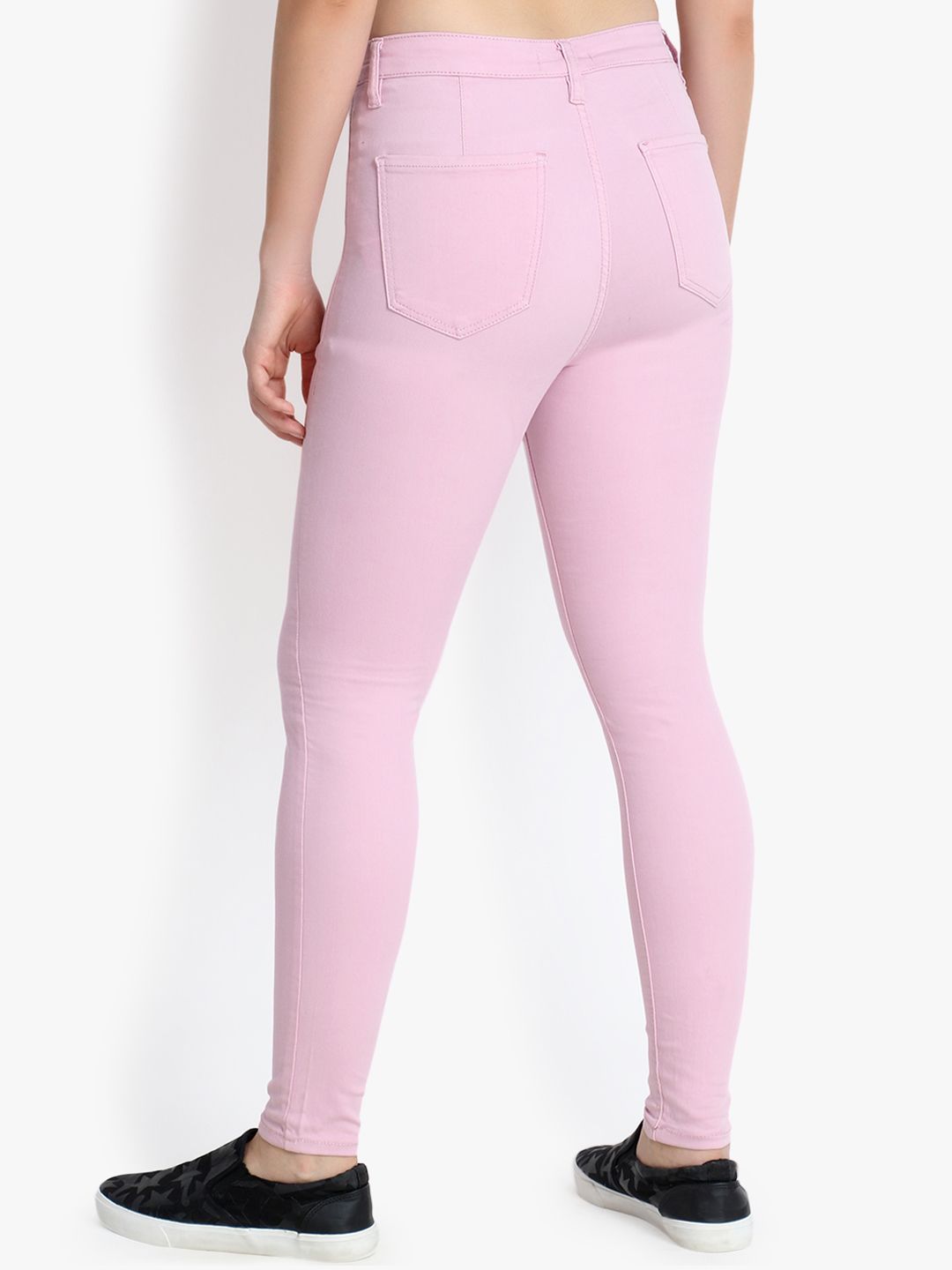 Kotty Women Pink Skinny Fit High-Rise Clean Look Stretchable Jeans