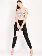 Kotty Women Black Skinny Fit High-Rise Slash Knee Stretchable Jeans