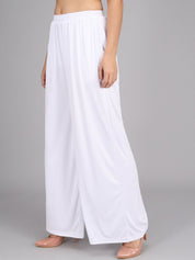 Kotty Women White Flared High-Rise Parallel Trousers