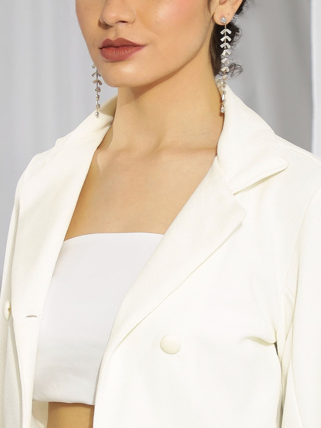 KOTTY BIZwear Basics Double Breasted Crop Blazer