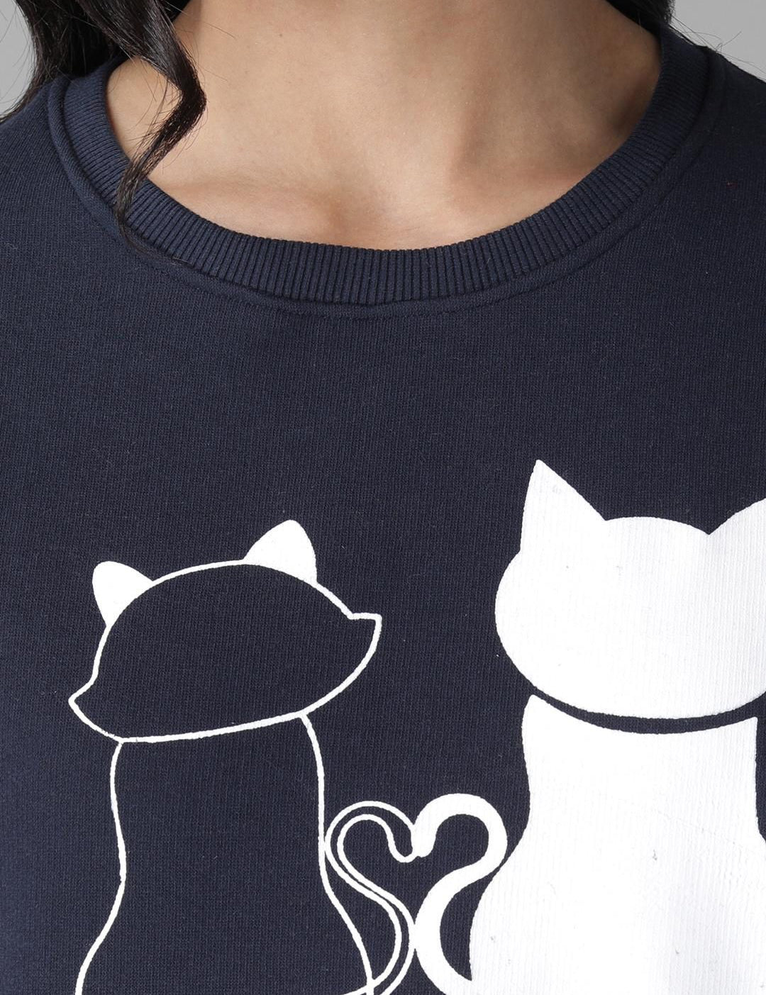 Kotty Women Blue Printed Sweatshirt