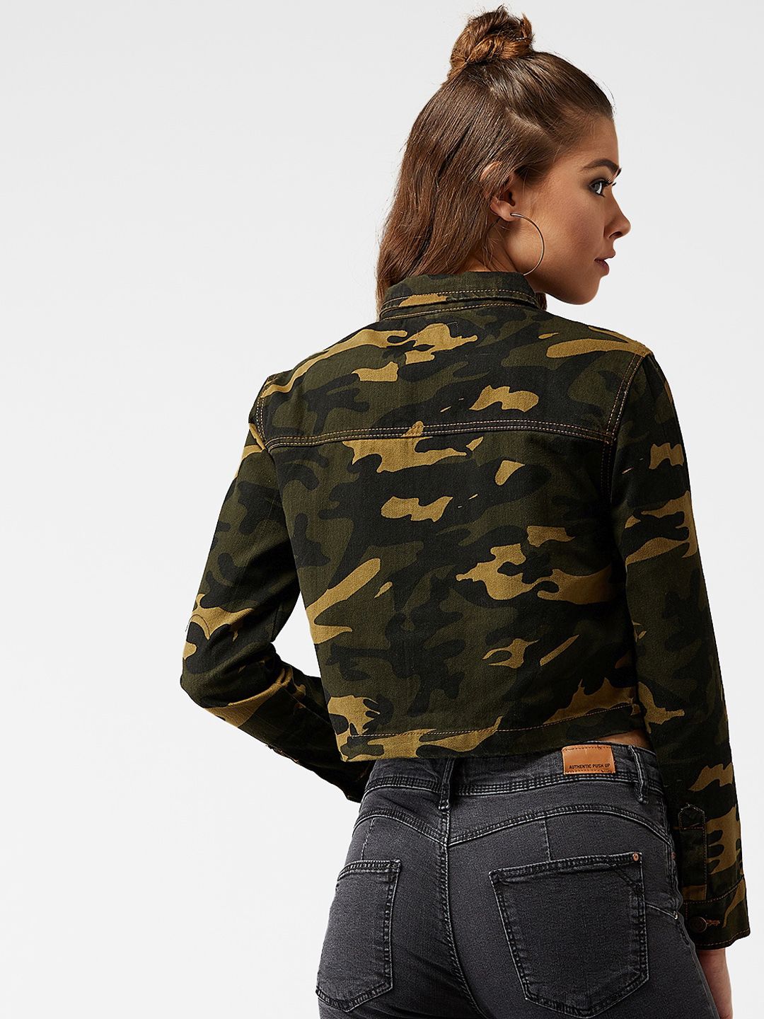 Kotty Women Multicoloured Camouflage Print Tailored Jacket