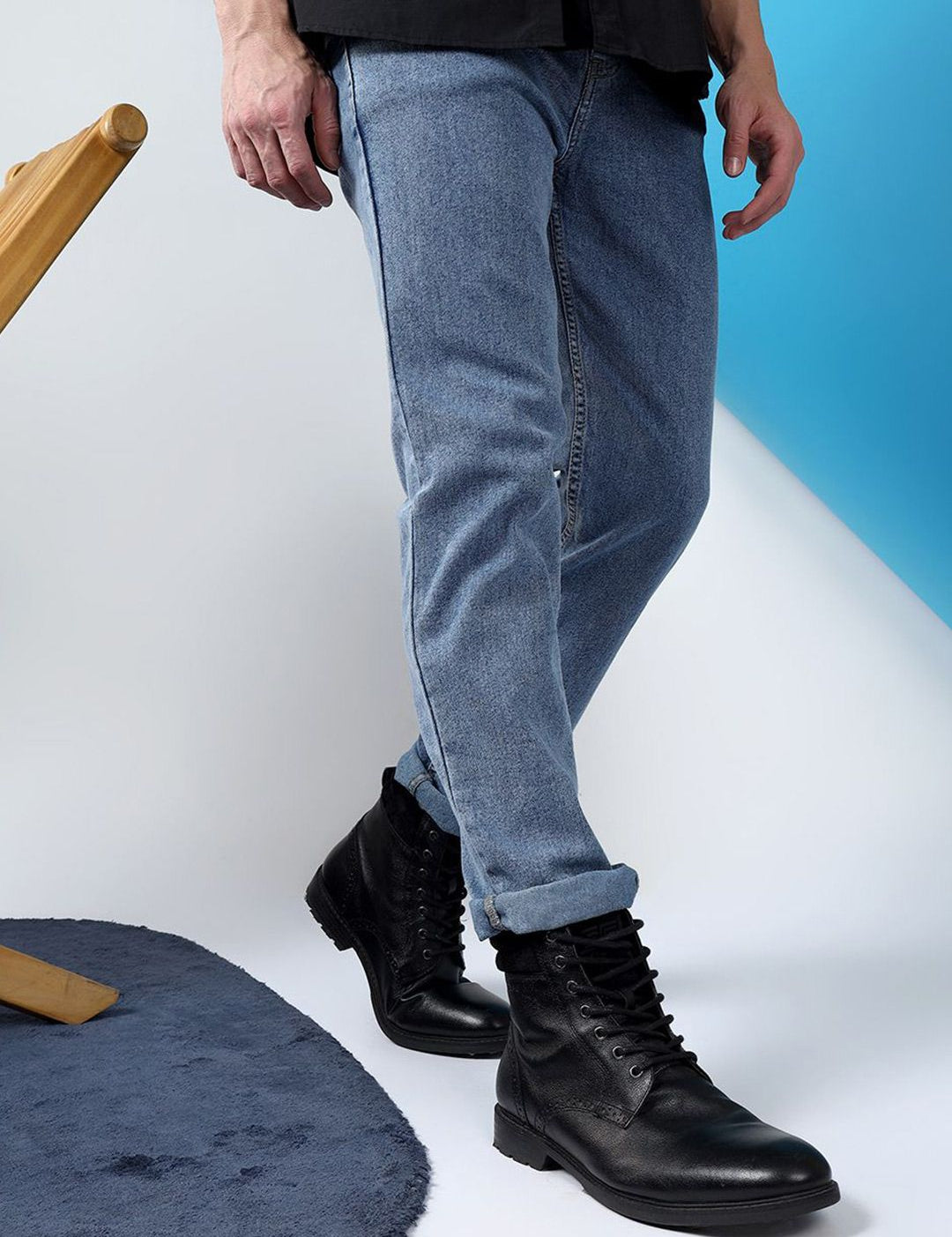 Kotty Men Blue Slim Fit Low-Rise Stretchable Jeans