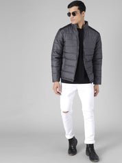 Kotty Men Black Solid Padded Jacket